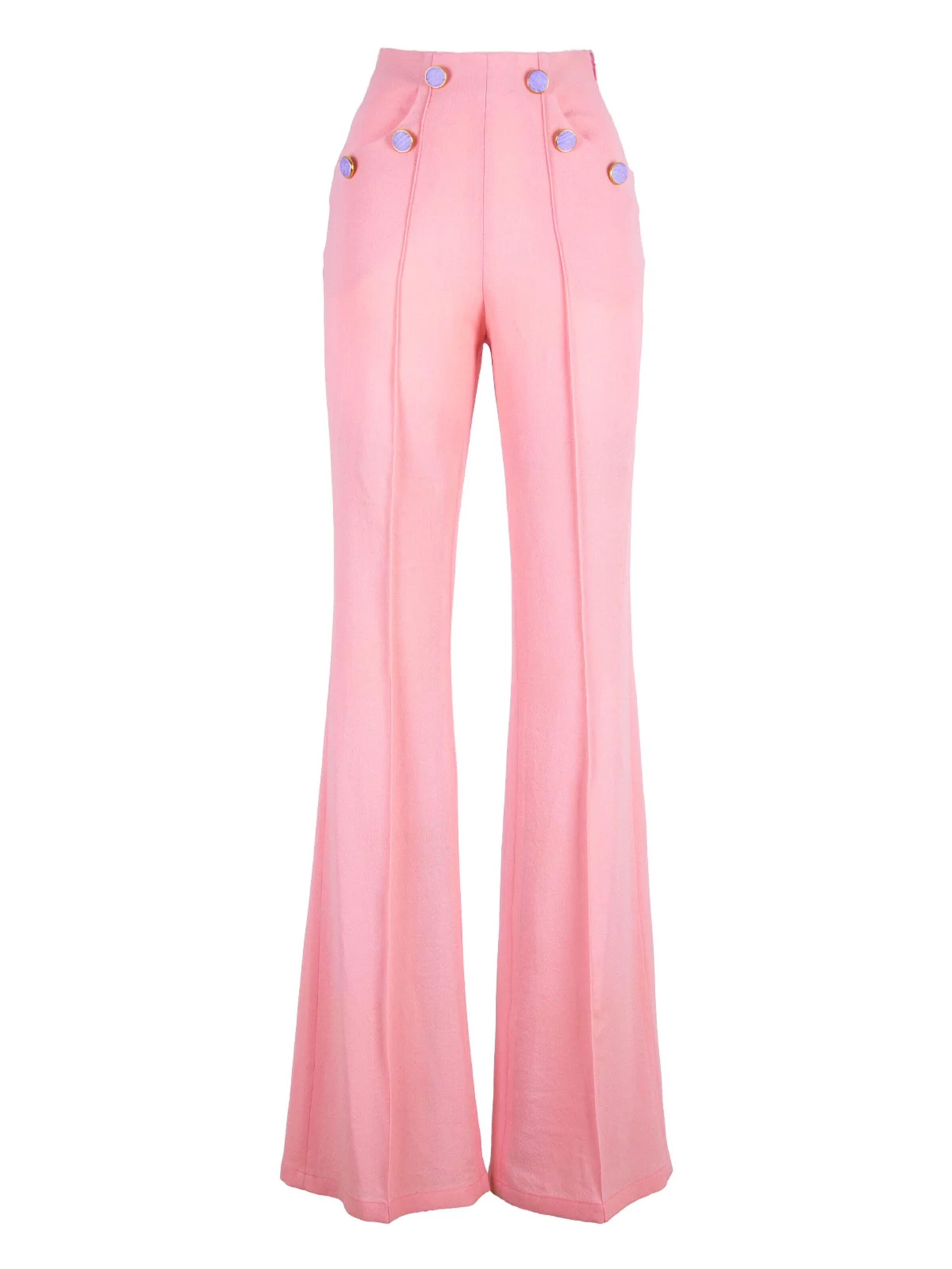 Rua & Rua Flared Hose in Pink: Vorderseite