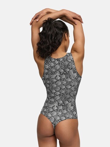 Body modelant 'Crew Neck Bodysuit String' cfab (formerly creamy fabrics) en gris