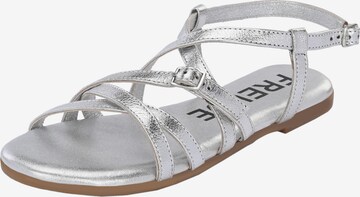 FREUDE Strap Sandals 'Antares' in Silver: front