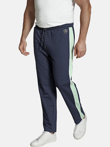 Charles Colby Loose fit Pants 'Baron Milne' in Blue: front
