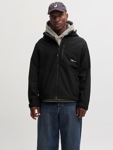 JACK & JONES Prehodna jakna 'JJLUPO' | črna barva: sprednja stran