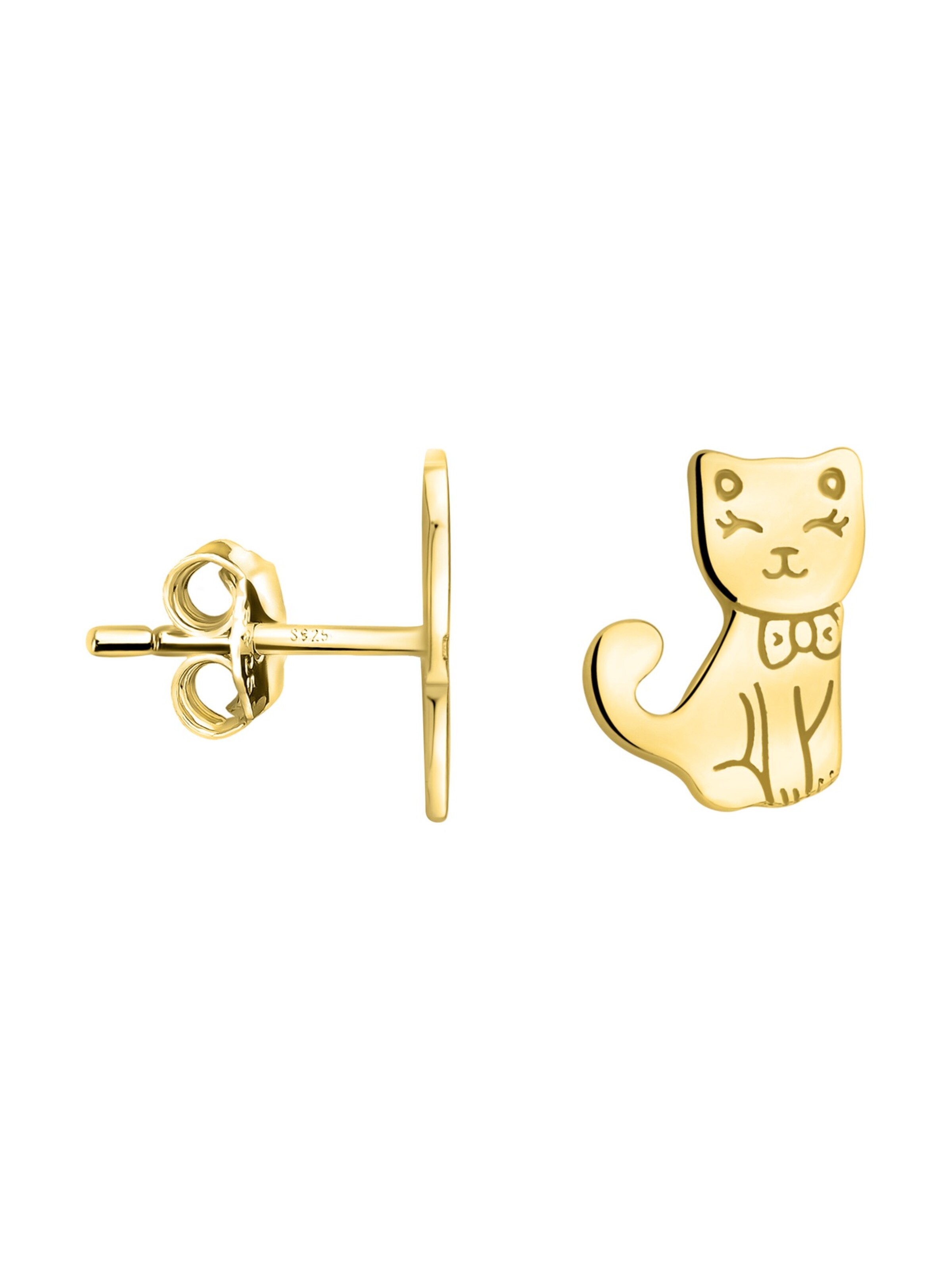 Sofia Milani Ohrringe 'Cat'‌ in Gold: Vorderseite