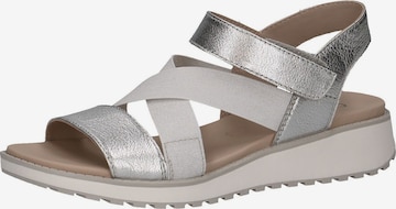 CAPRICE Sandals in Silver: front