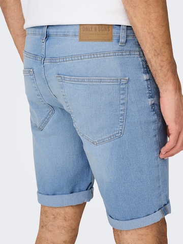 Only & Sons Slimfit Jeans 'Ply' i blå