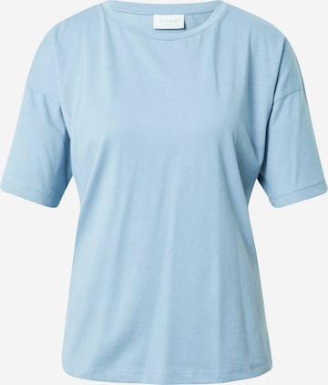 VILA - Camiseta talla grande 'DREAMERS' en azul: frente