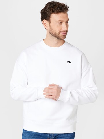 DIESEL Sweatshirt 'DOVAL' in White: front