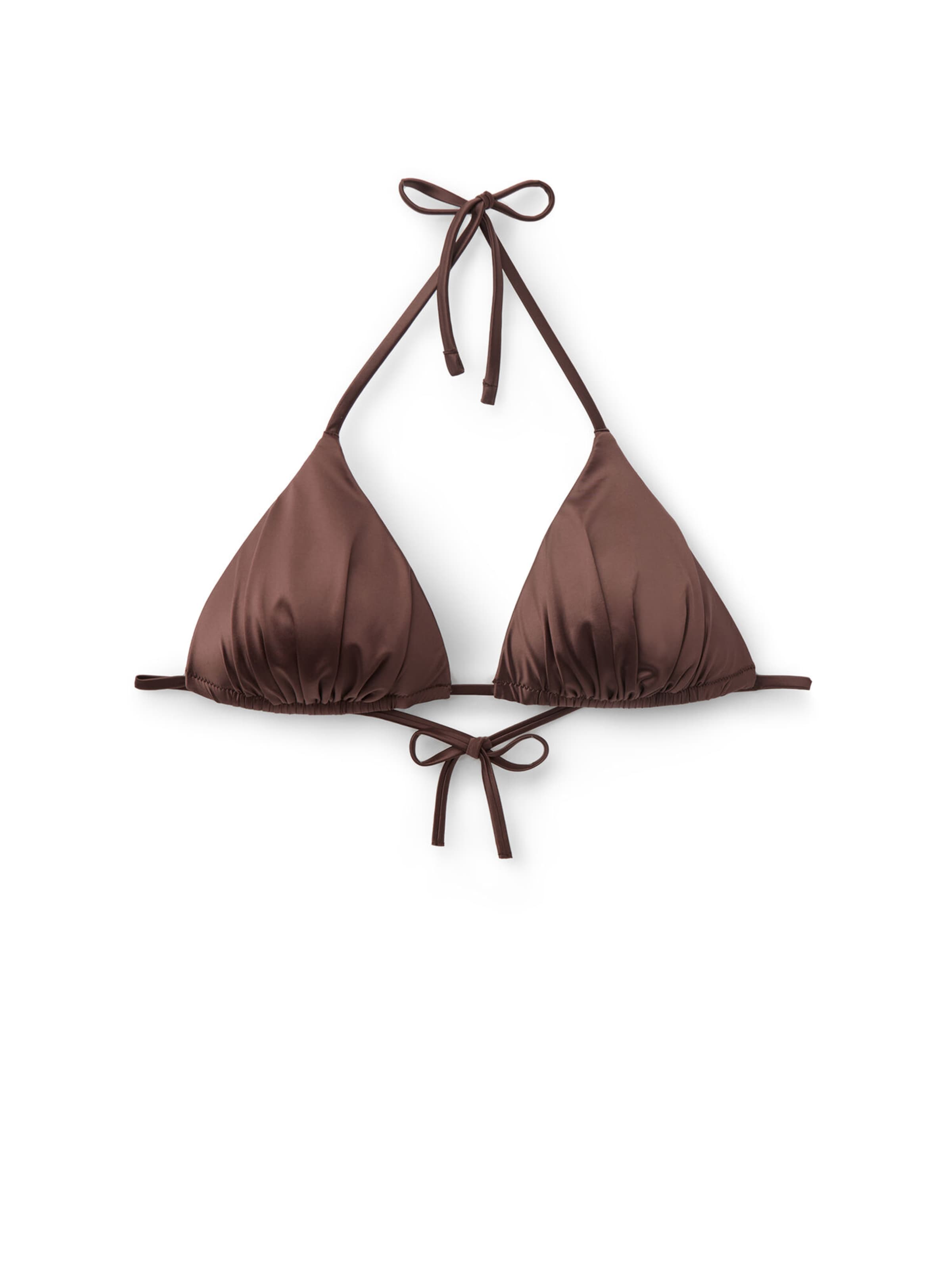 Tezenis Triangle Bikini Top in Brown: front