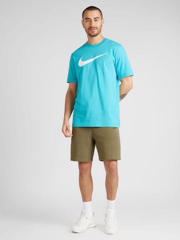 Nike Sportswear T-Shirt 'Swoosh' in Blau