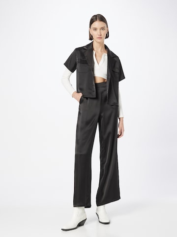 OBJECT Wide Leg Hose in Schwarz