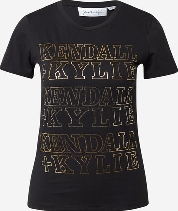 KENDALL + KYLIE T-shirt i svart: framsida