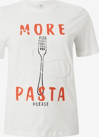 balta ONLY Marškinėliai 'ONLMONI': priekis