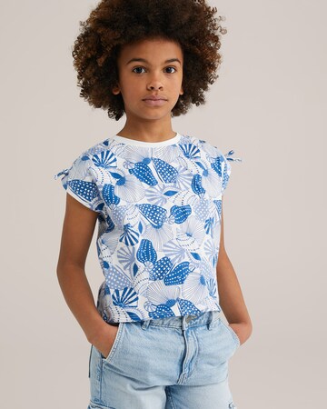 T-Shirt WE Fashion en blanc : devant