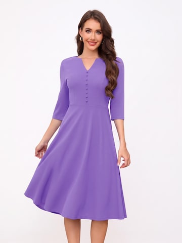 Zapaka Cocktail Dress in Purple: front