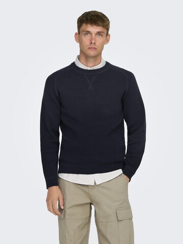 Only & Sons Sweater 'ONSPIN ' in Blue: front