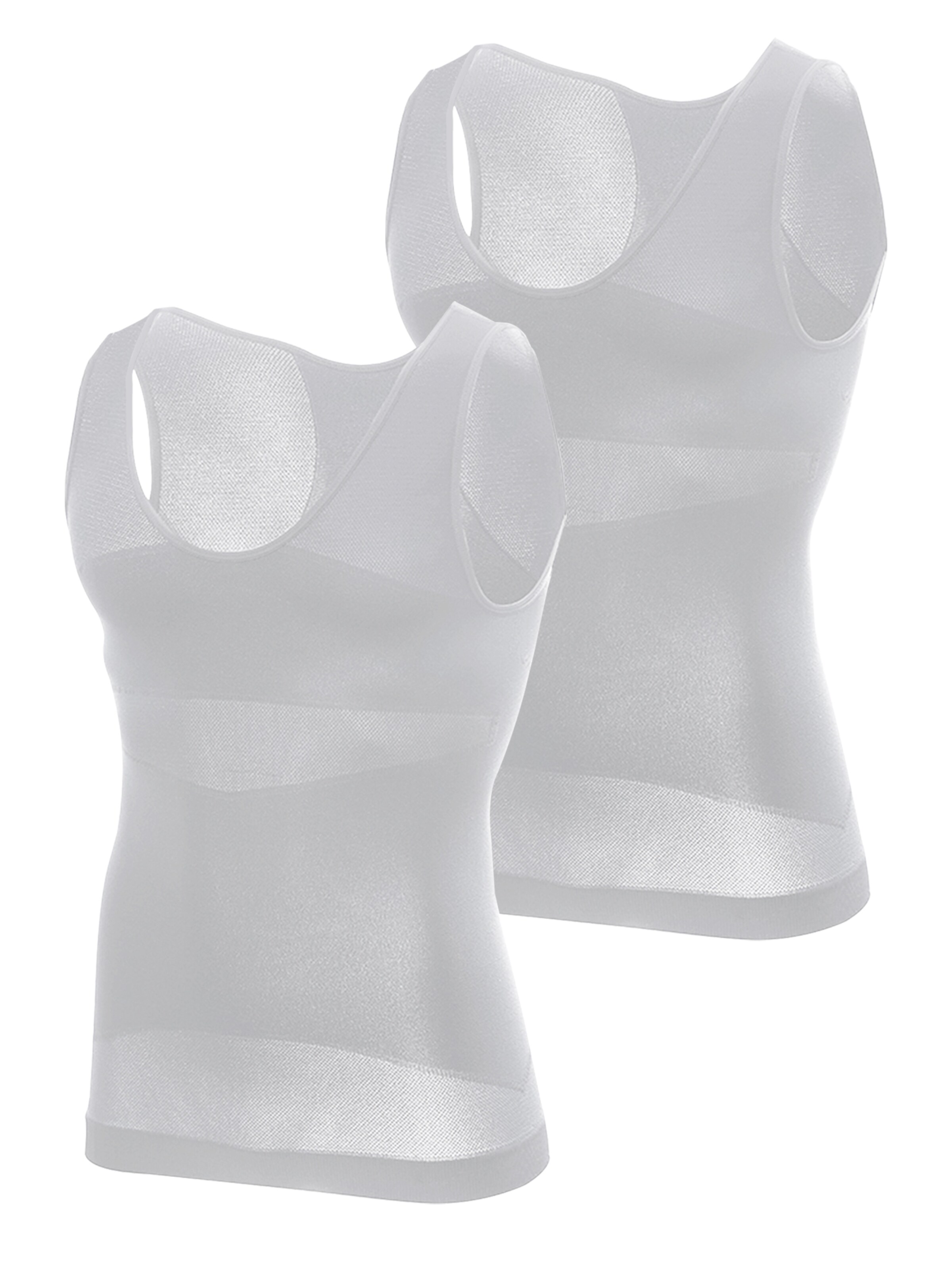 MEETWEE Onderhemd 'Men's Compression Tank Top Shirt Shapewear' in Wit: voorkant