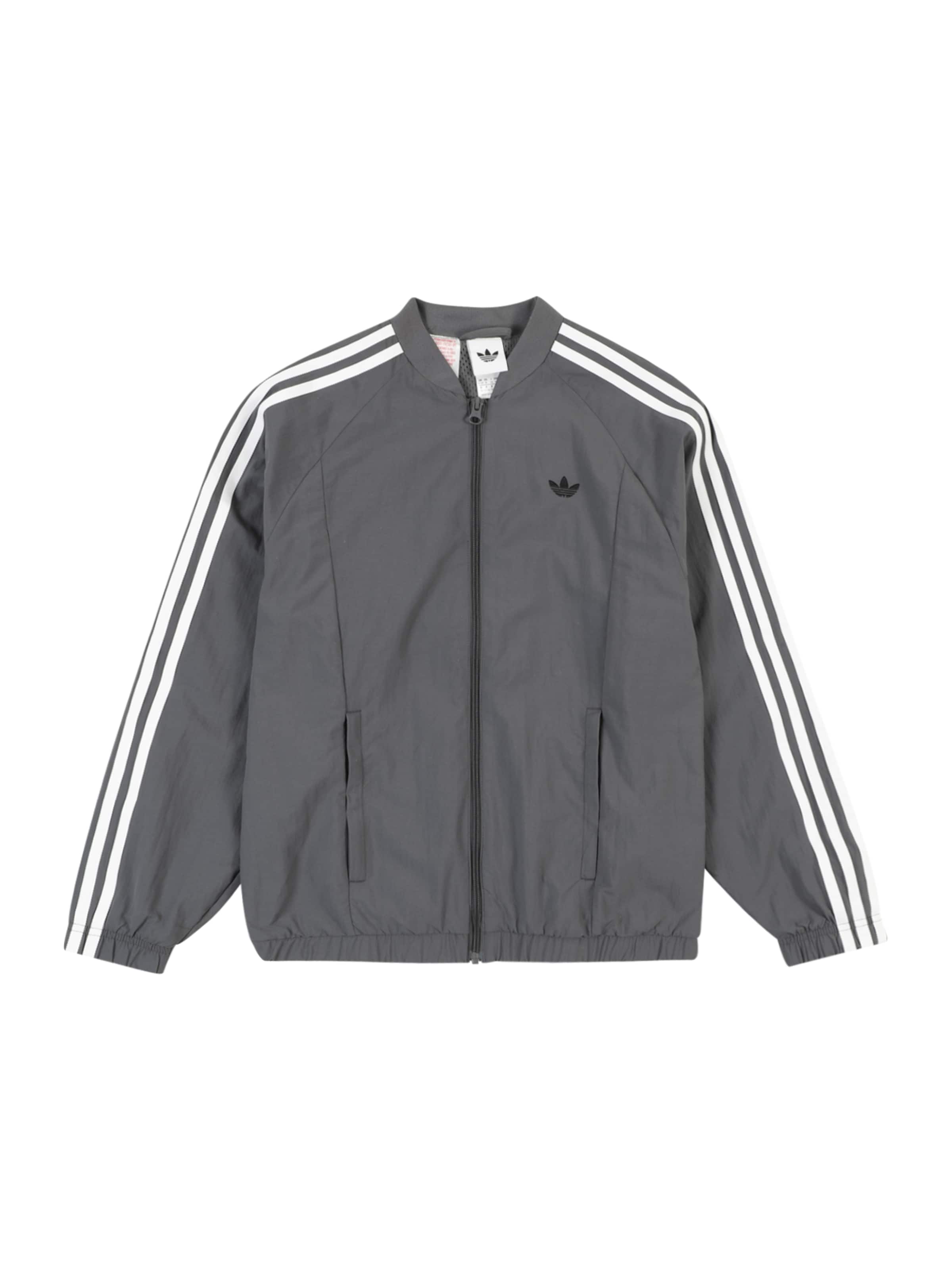 ADIDAS ORIGINALS Prechodná bunda - Sivá: predná strana