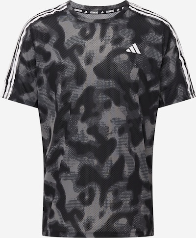 ADIDAS PERFORMANCE T-Shirt fonctionnel 'Own the Run' en gris / noir / blanc, Vue avec produit