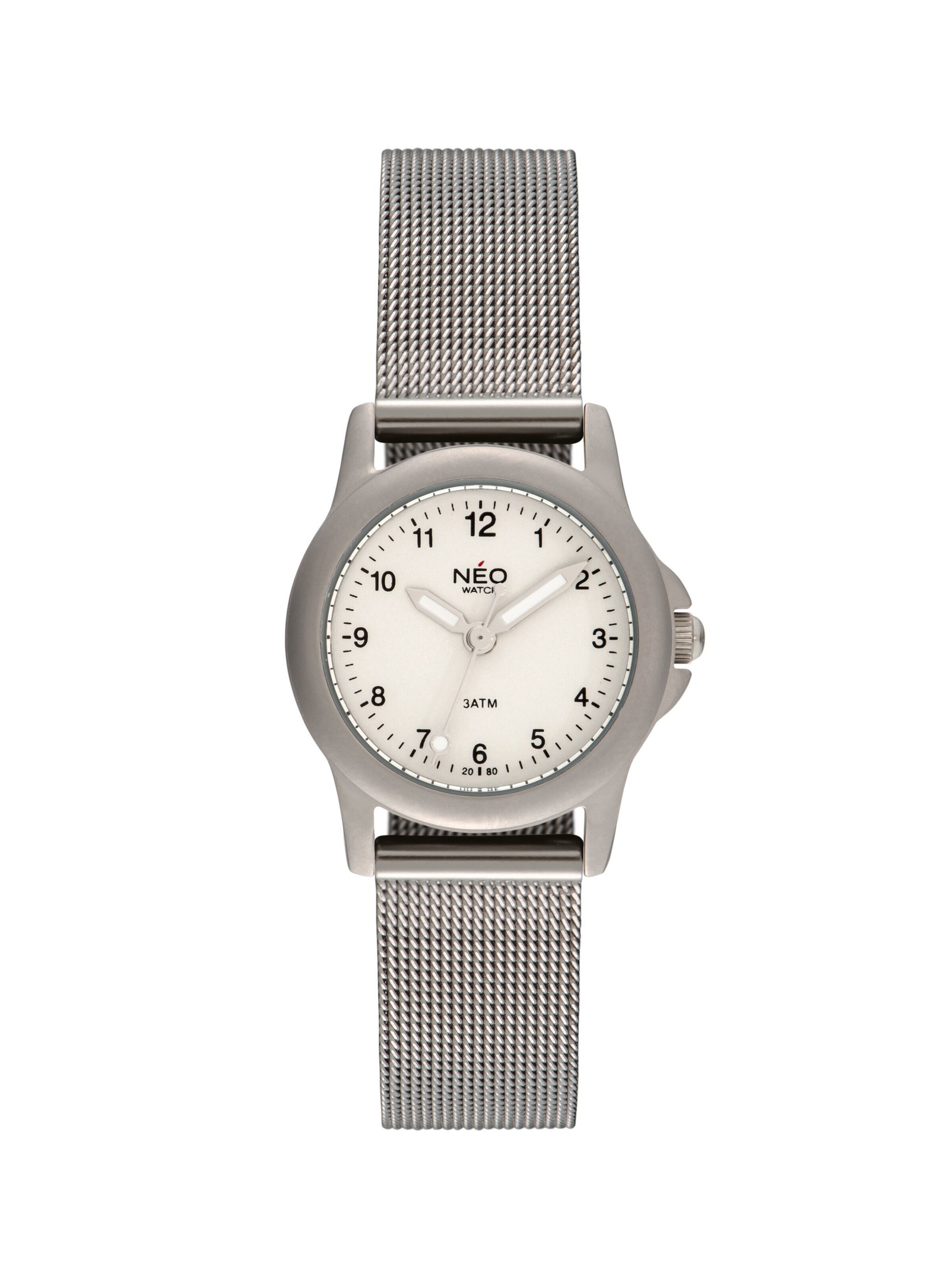 NEO watch Analoguhr 'Damenuhr Armbanduhr Quarzuhr PURE SILVER'‌‌‌‌‌‌‌‌‌‌ in Silber: Vorderseite