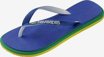 Zoccoletto 'Brasil' di HAVAIANAS in blu: frontale