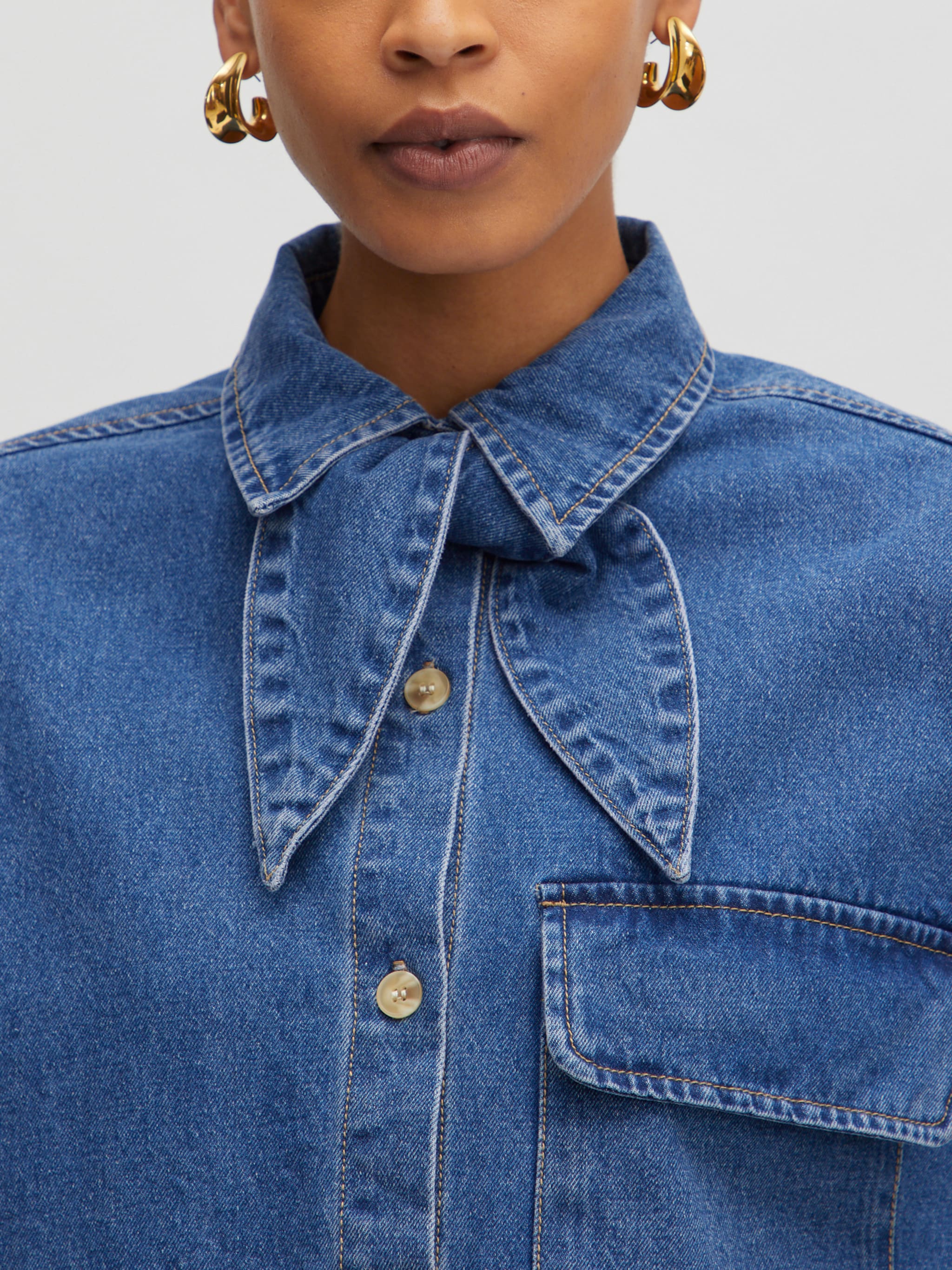 EDITED Produkte Bluse 'Anisha' blue denim