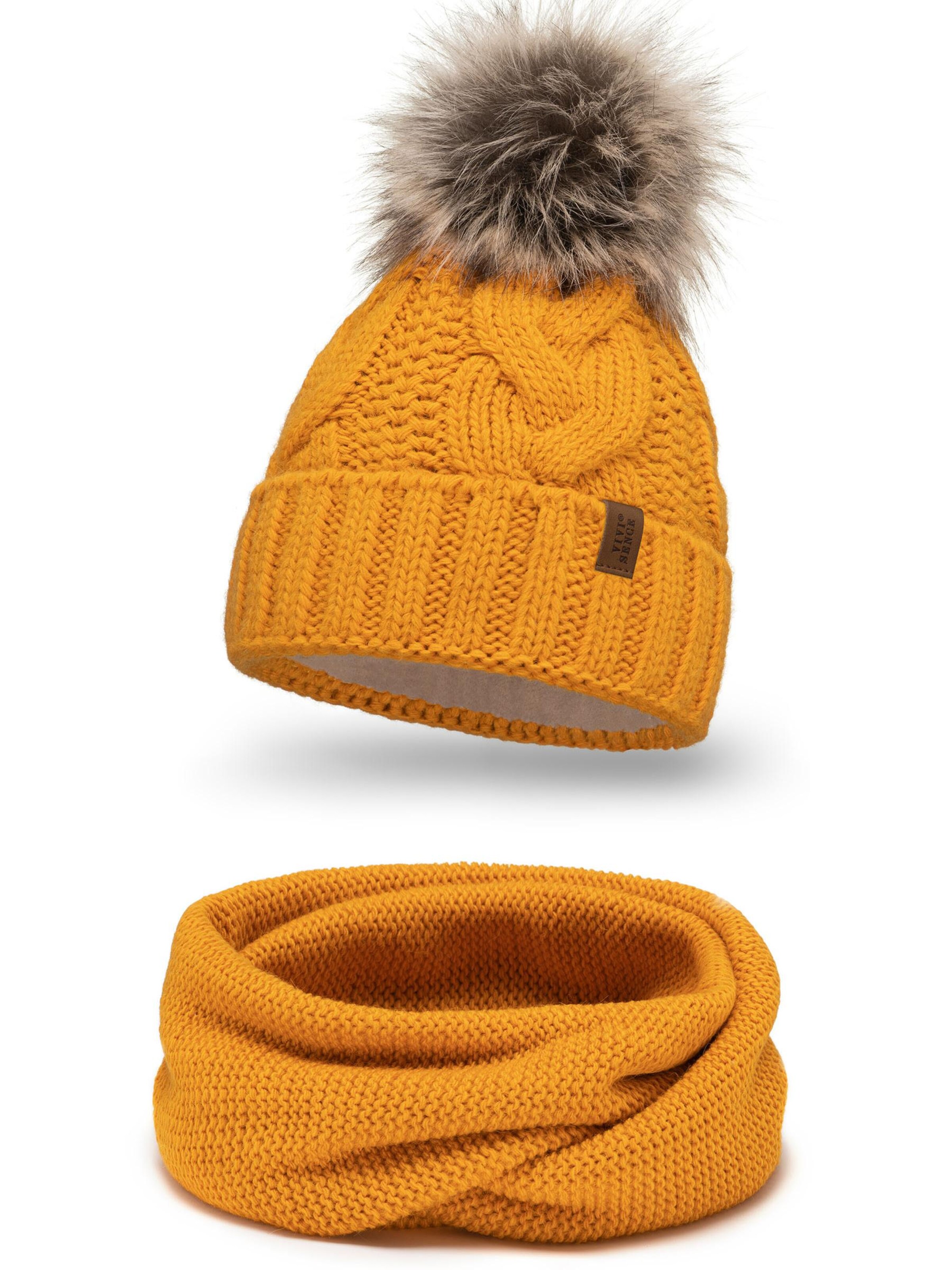 Bonnet '7014 Set' Vivisence en jaune : devant
