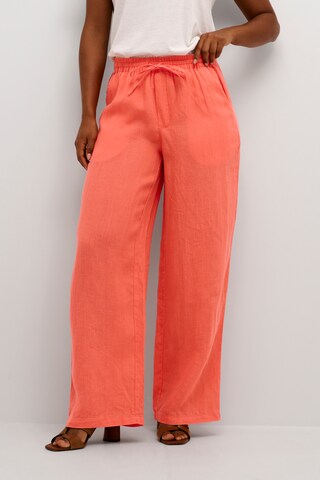 Cream Wide leg Trousers 'Bellis' in Orange: front