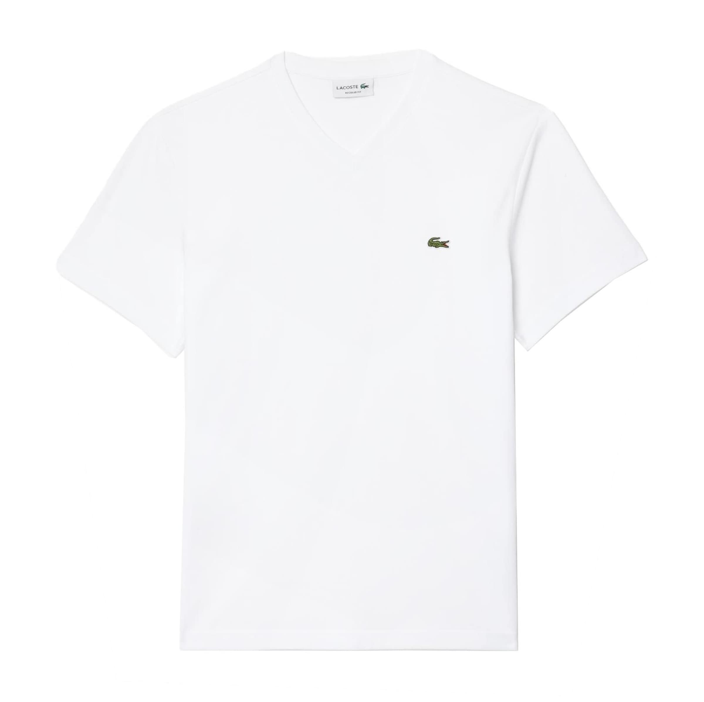 LACOSTE Shirt ' V-Neck Tee ' in White: front