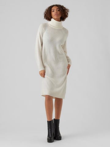 VERO MODA Knitted dress 'Daniela' in White