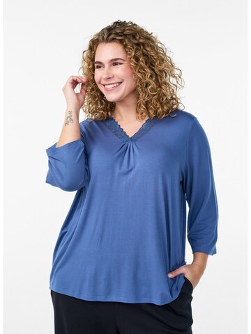 Camicia da notte 'Mhali' di Zizzi in blu