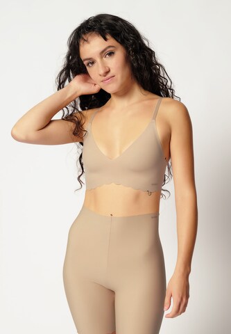 Skiny Triangle Bra in Beige