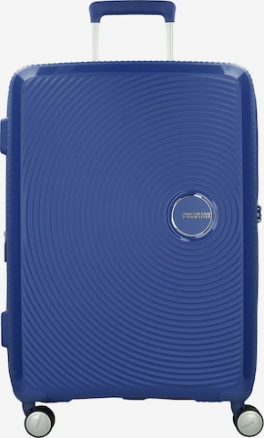 American Tourister Trolley 'Soundbox' in Blauw: voorkant