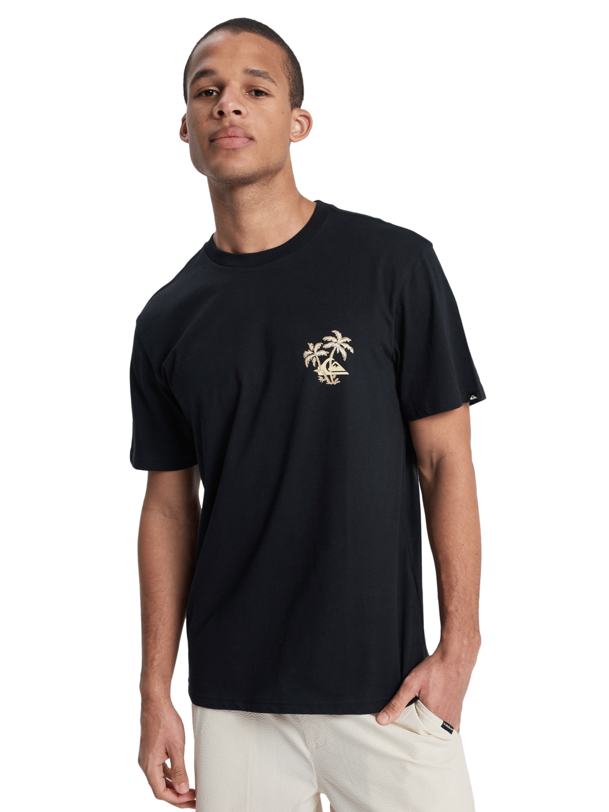 QUIKSILVER Funktionstopp 'Evo Learning From Nature' i svart: framsida