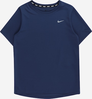 NIKE - Camisa funcionais 'MILER' em azul: frente