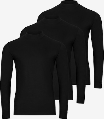 Ragman Shirt 'Basic' in Zwart: voorkant