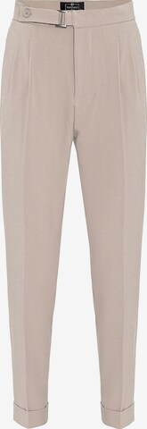 Tapered Pantaloni con piega frontale di Dandalo in grigio: frontale