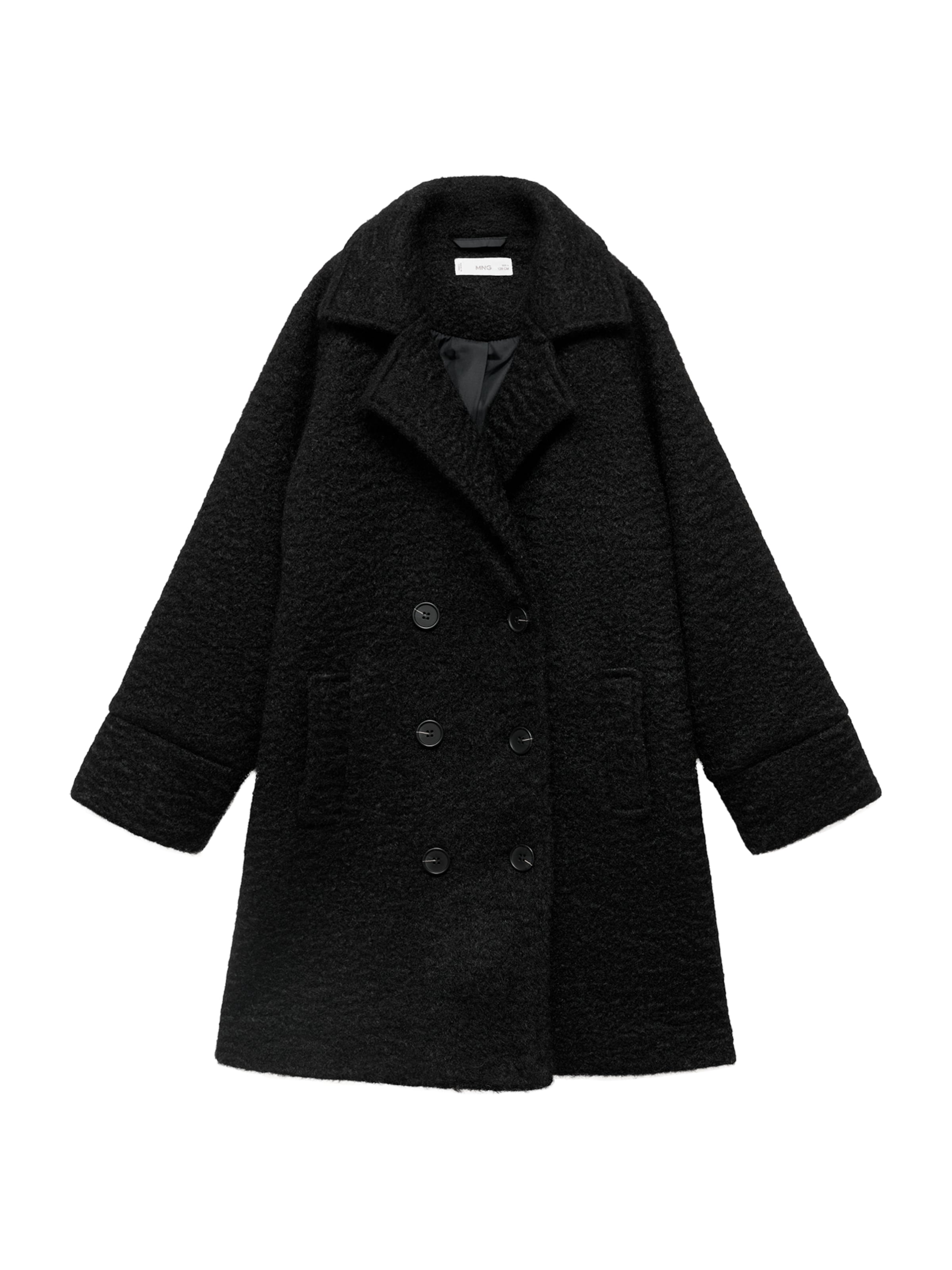 MANGO KIDS Płaszcz 'Becky' w kolorze czarny: przód