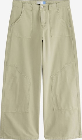 Next Wide leg Jeans in Groen: voorkant