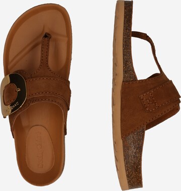 See by Chloé T-Bar Sandals 'CHANY' in Brown