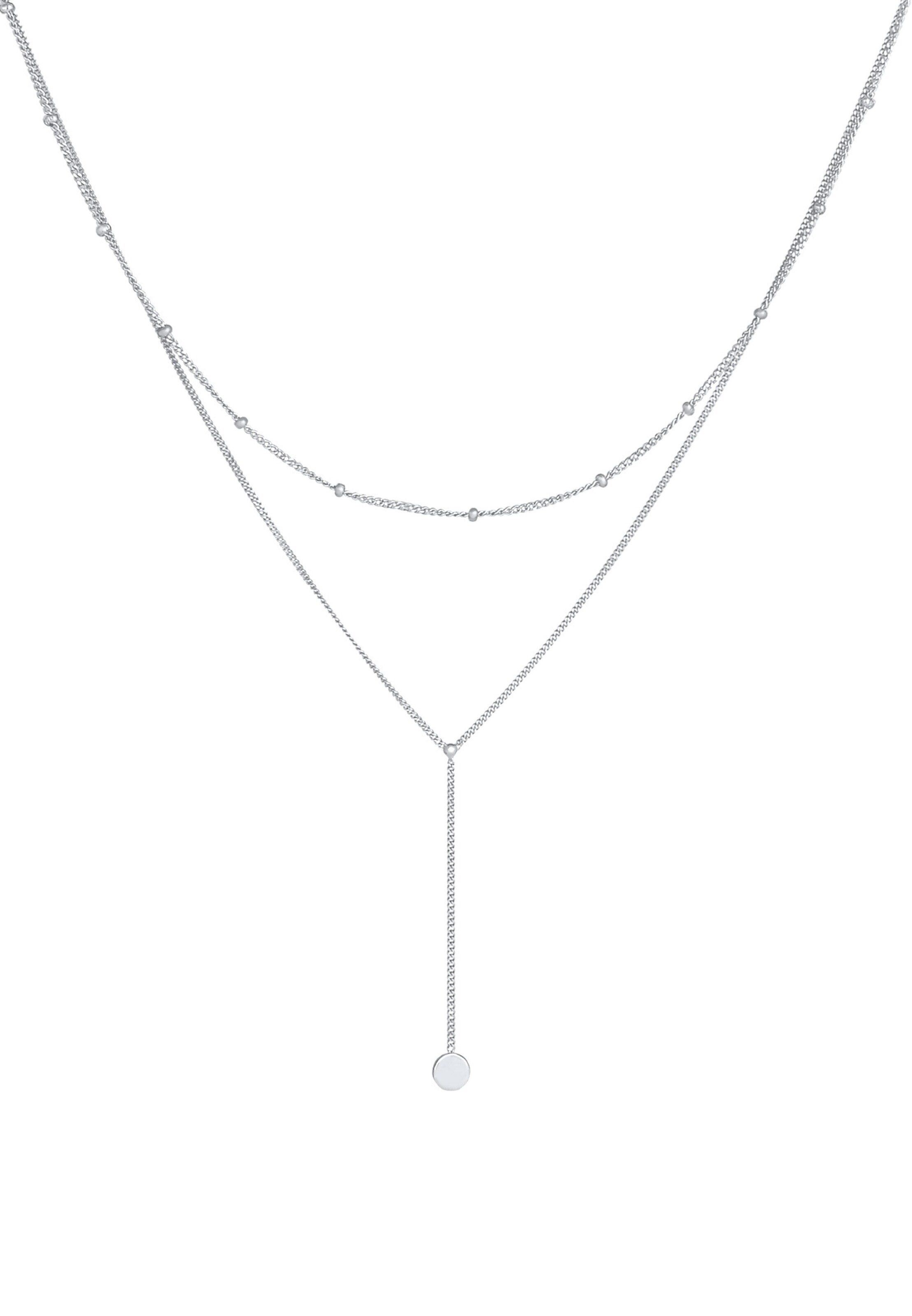 ELLI Halsband 'Layer' i silver