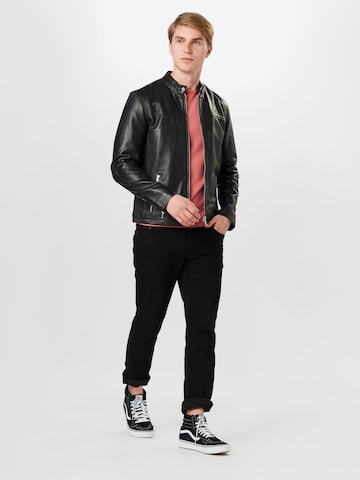 rožinė JACK & JONES Standartinis modelis Megztinis 'Leo'