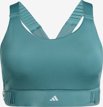 ADIDAS PERFORMANCE Bustier Sport-BH 'FastImpact Luxe' in Grün: Vorderseite