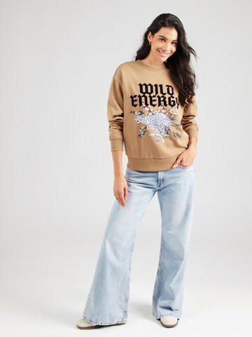 ONLY Sweatshirt 'ONLLUCINDA' in Brown