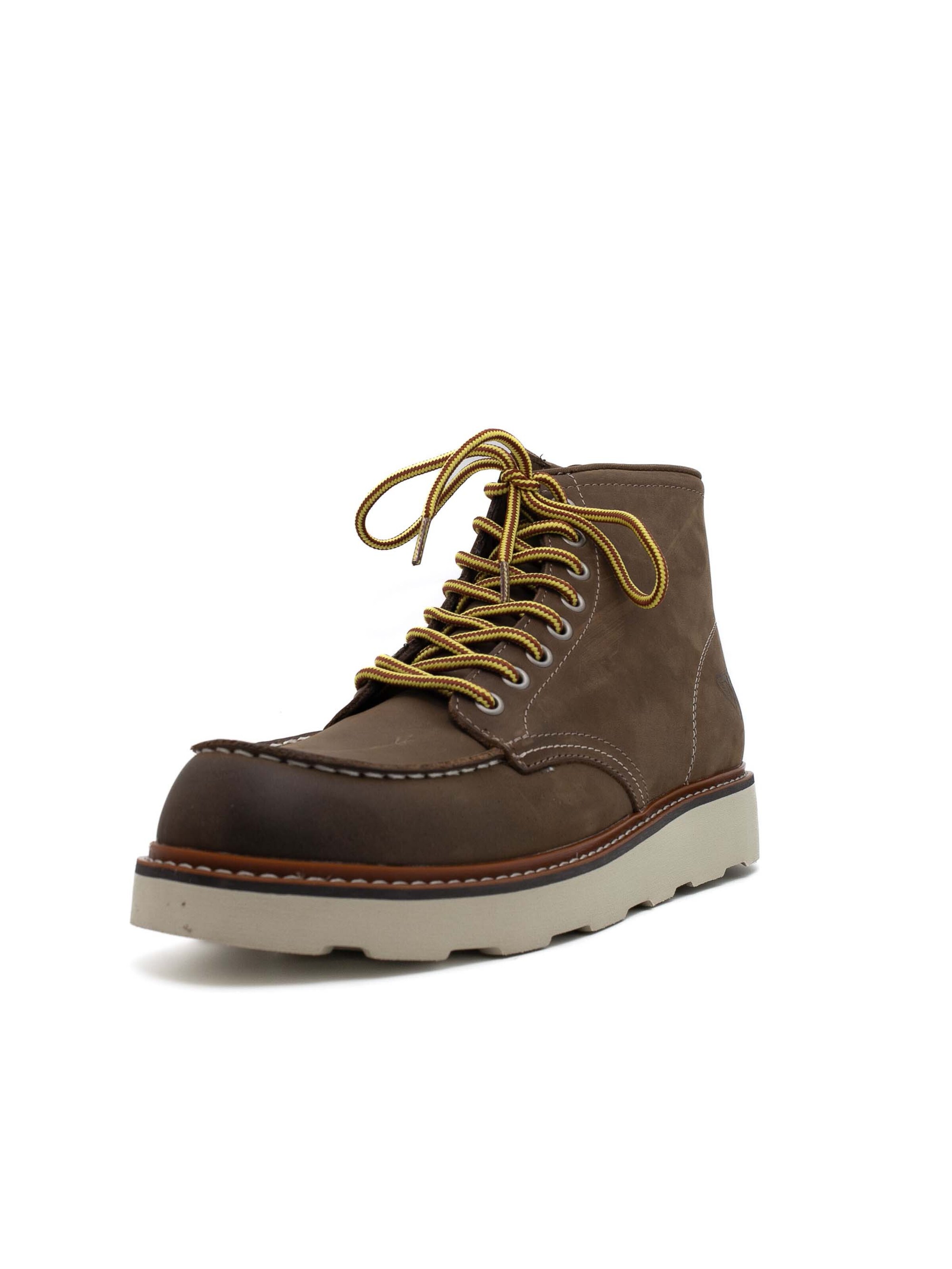 Docksteps Veterboots 'Oakland' in Bruin: voorkant