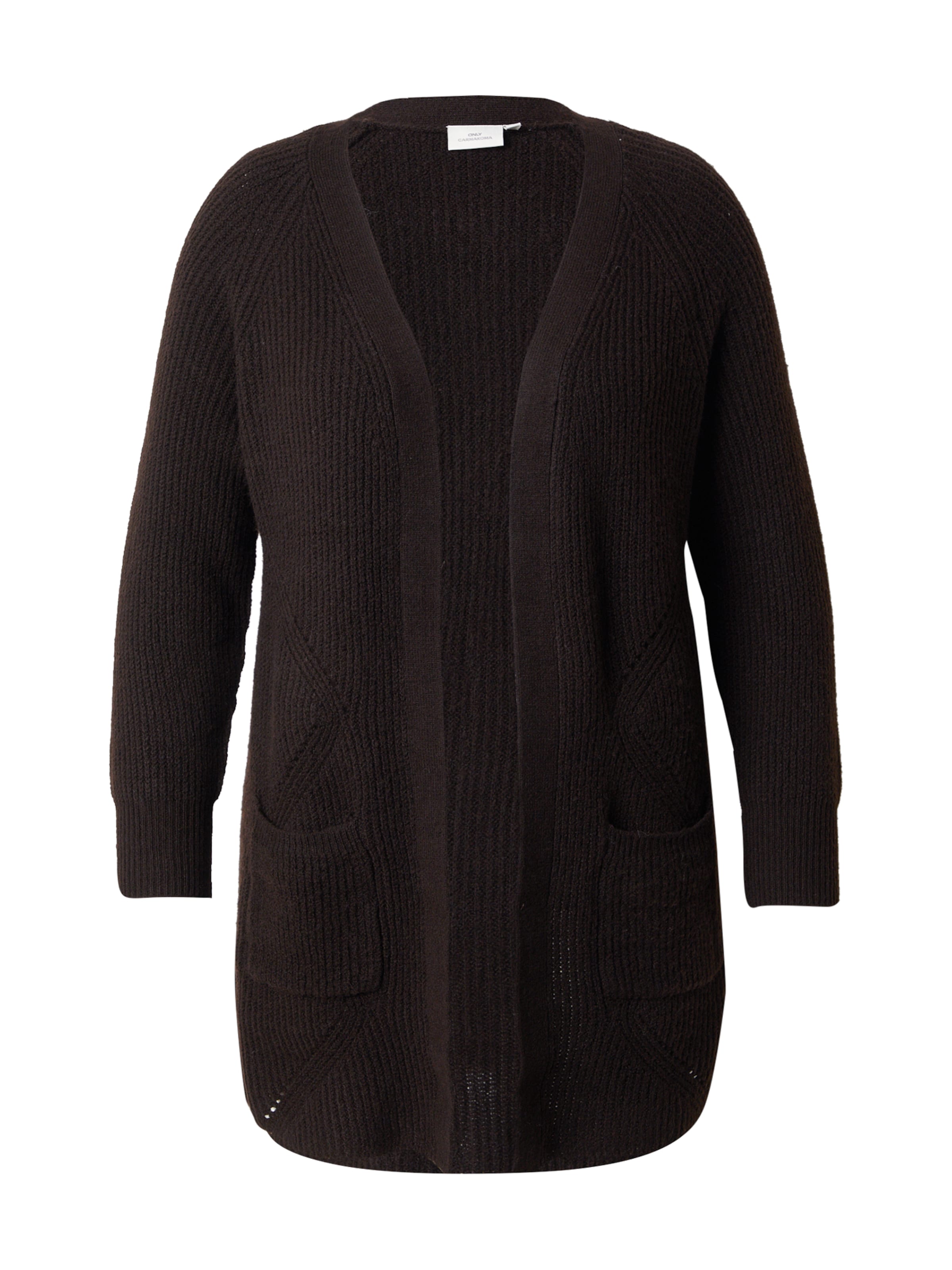 ONLY Carmakoma Kardigan 'CARWHITNEY' – hnědá: přední strana