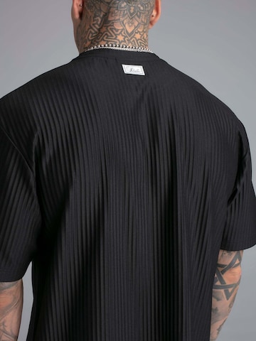 Maglietta 'Plisse' di SikSilk in nero