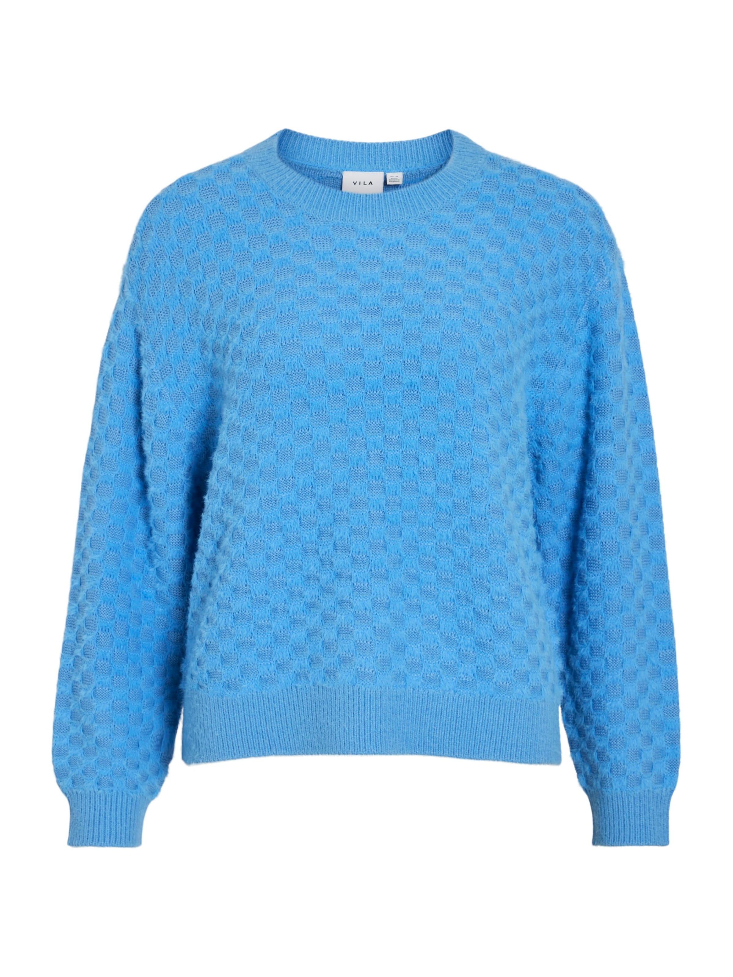 VILA Пуловер 'VIDebs' в синьо: отпред