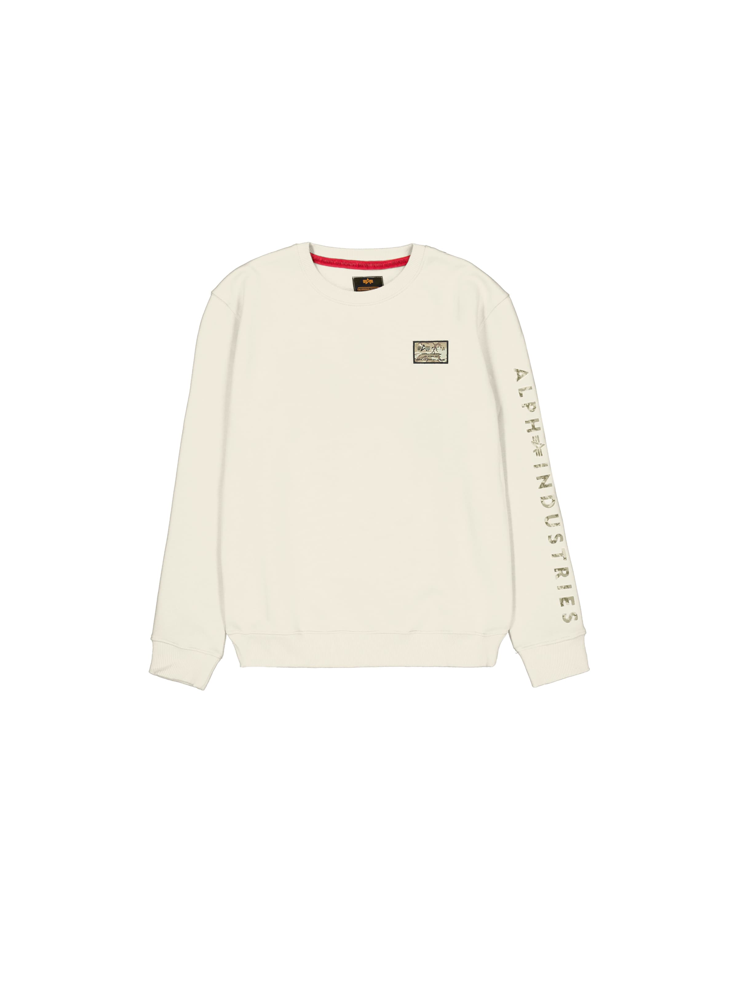 ALPHA INDUSTRIES Sweatshirt i beige: framsida