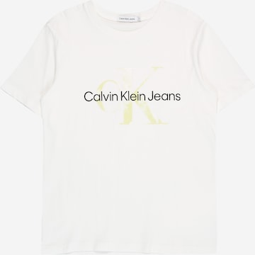 Calvin Klein Jeans قميص بلون أبيض: الأمام