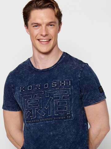KOROSHI T-shirt i blå