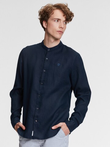 TIMBERLAND Slim fit Button Up Shirt 'Korean' in Blue: front